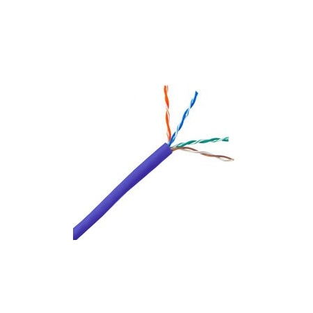 Cable Wholesale Riser Rated Cat5e Purple Ethernet Cable, Solid, UTP (Unshielded Twisted Pair), POE 10X6-041TH